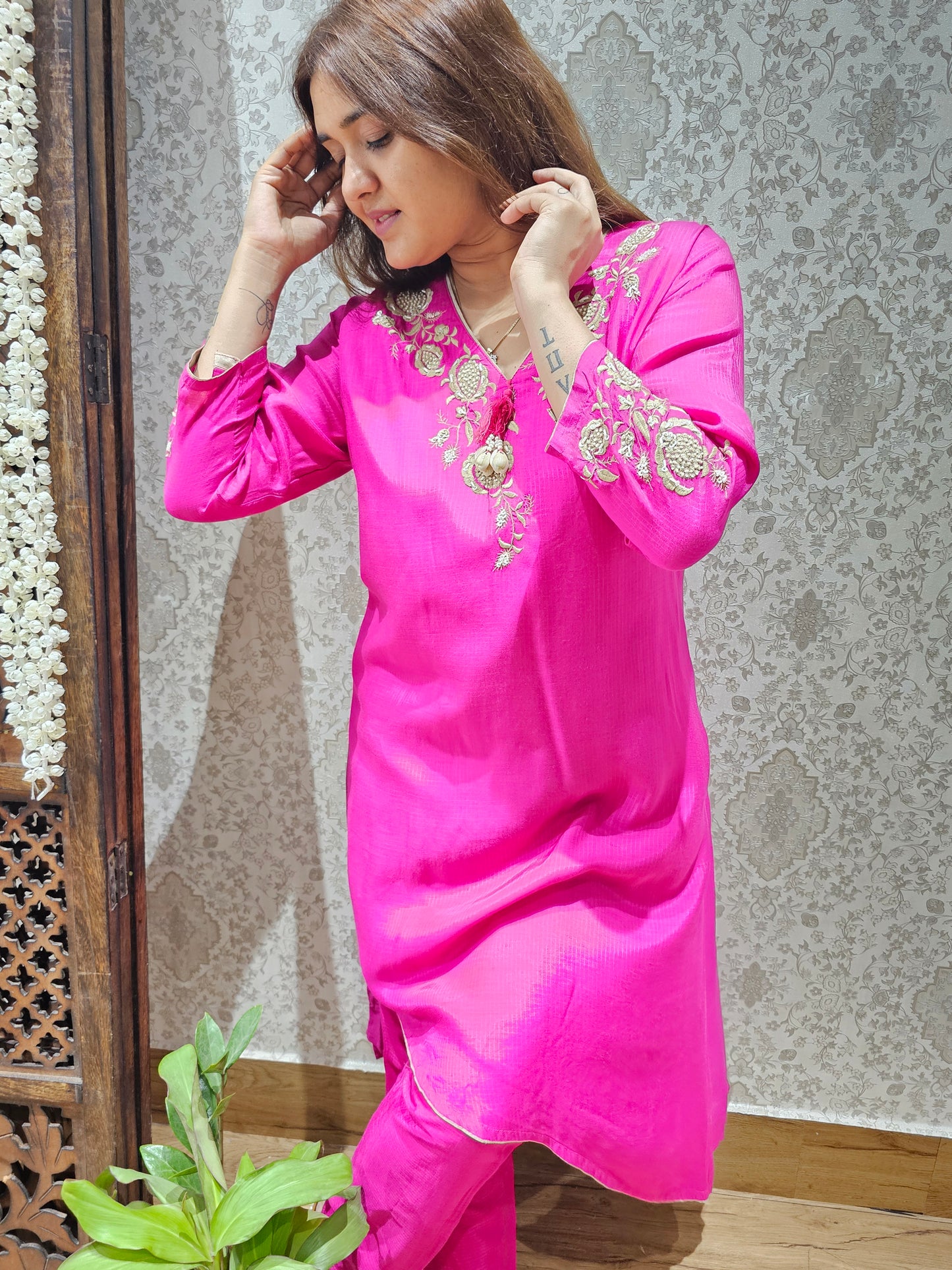JEENAS pure textured Mul fabric kurta