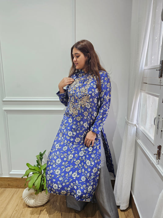 JEENAS pure crape with zardogi work kurta