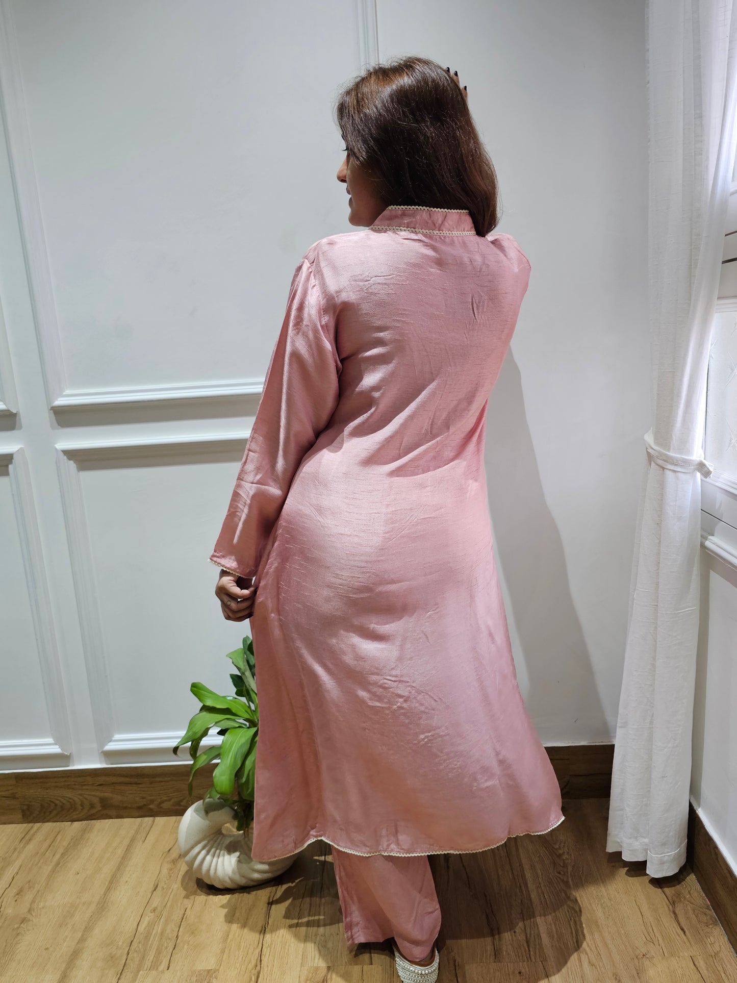 JEENAS pure silk with hand work kurta