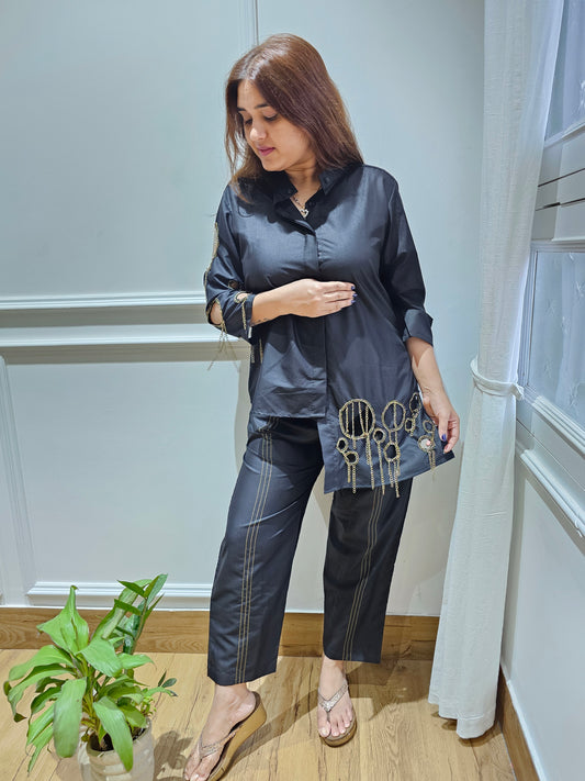 JEENAS imported cotton with beautiful chain work co-ord set