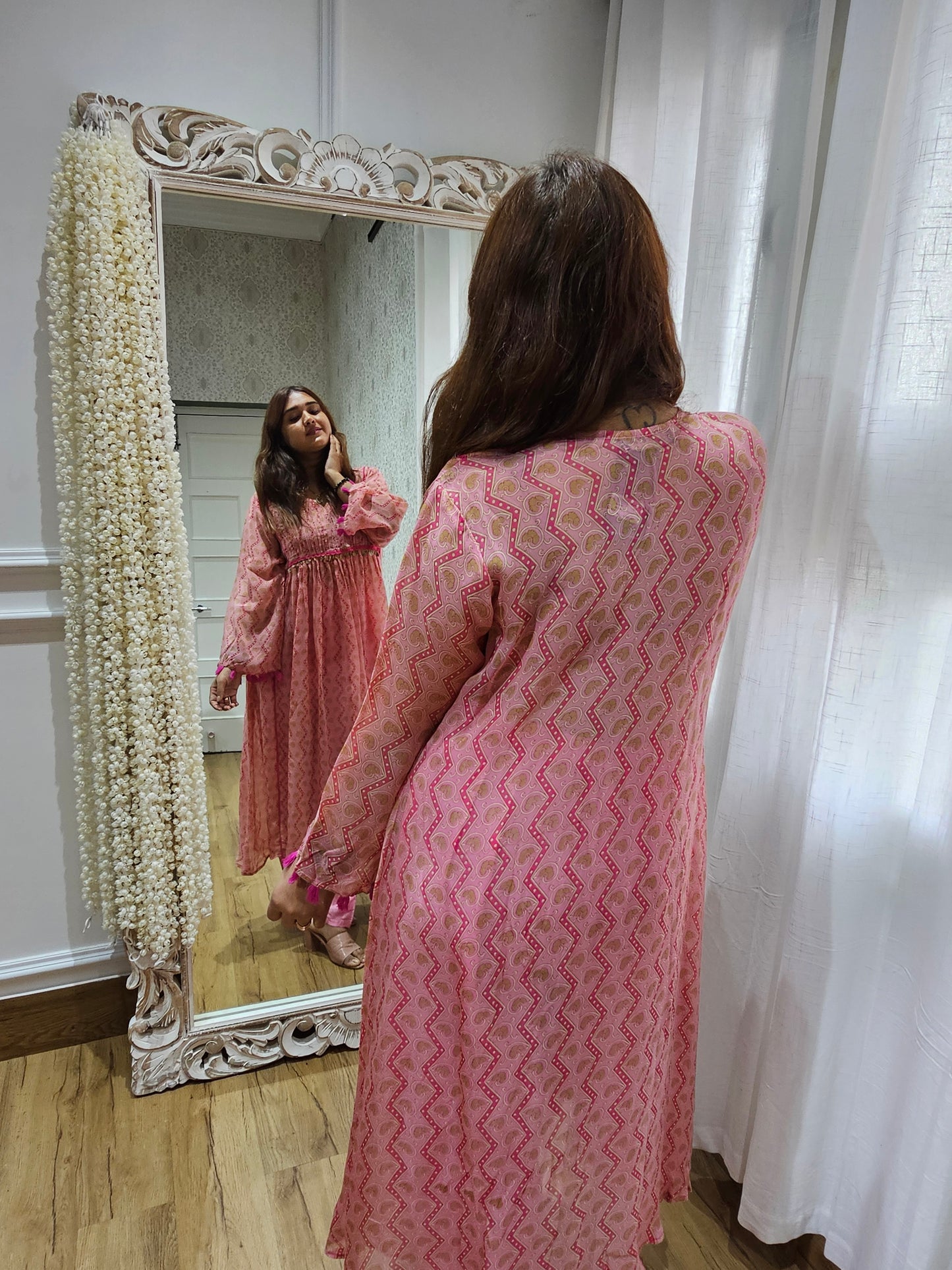 JEENAS Pure organza pant kurta set