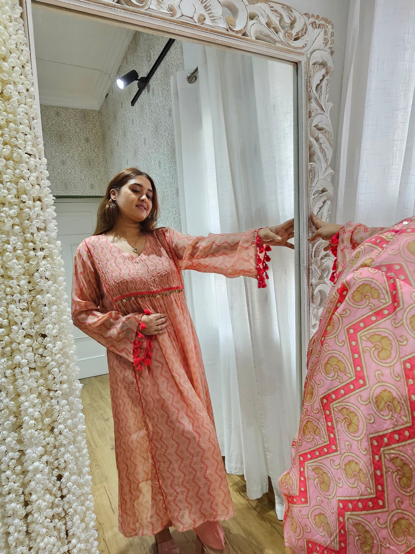 JEENAS Pure organza pant kurta set