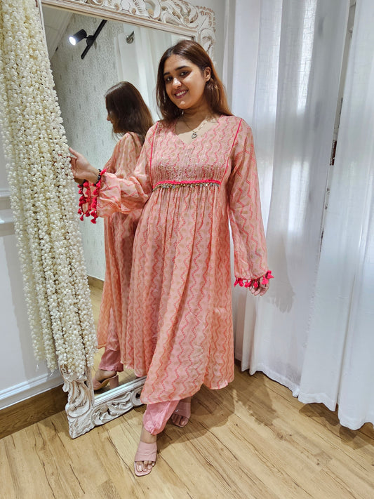 JEENAS Pure organza pant kurta set
