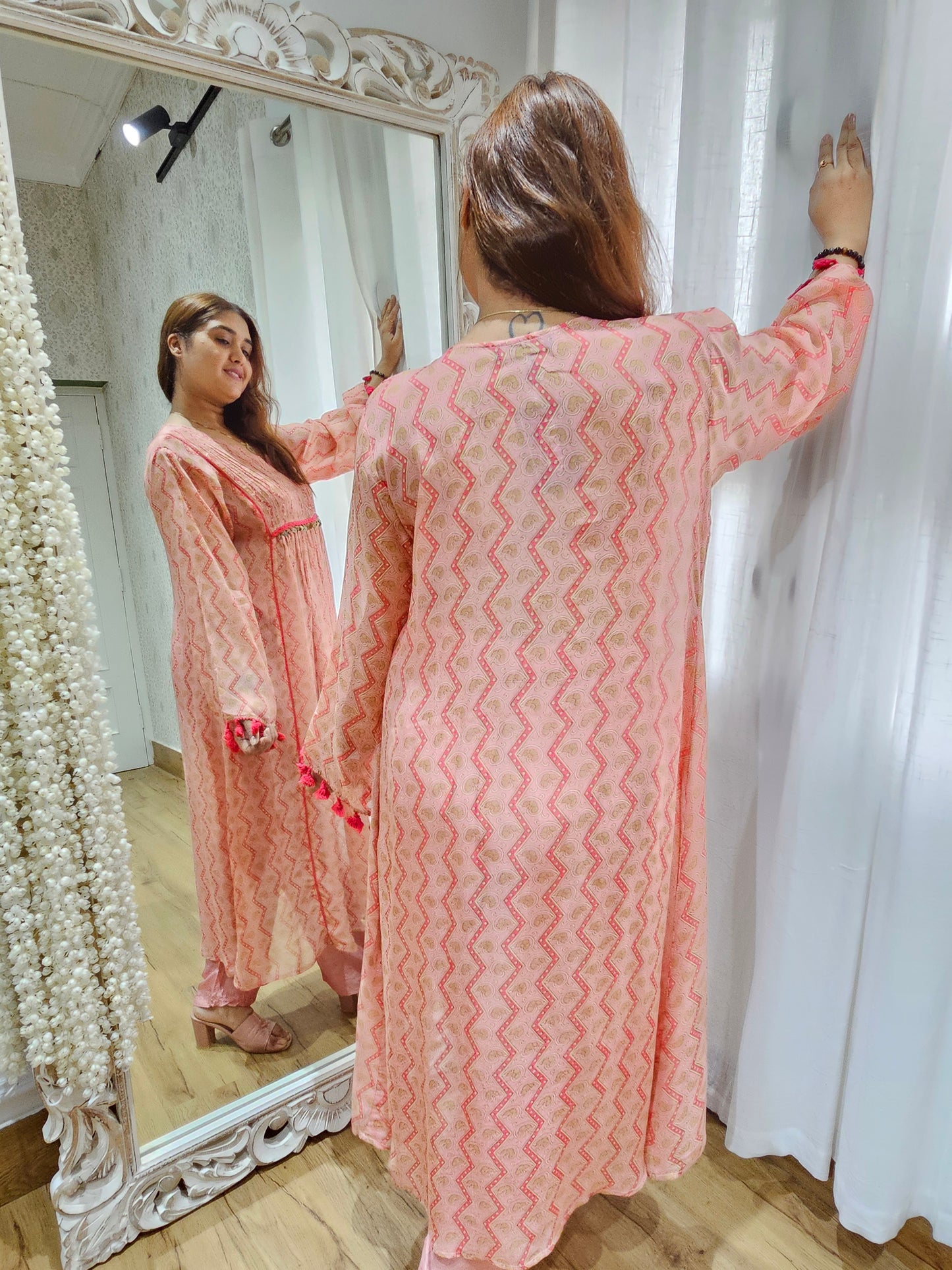 JEENAS Pure organza pant kurta set