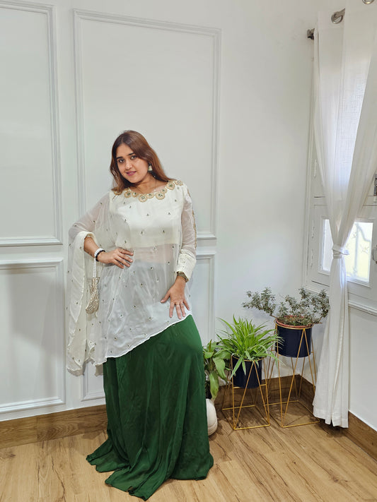 Jeenas kaftan top with skirt