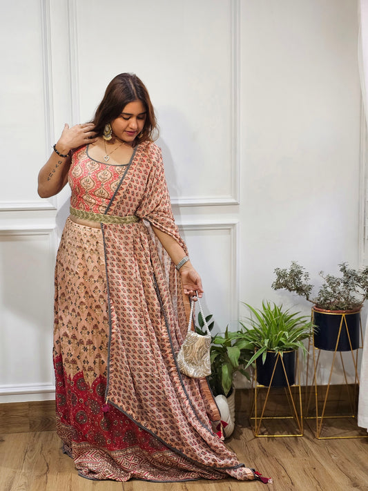 Jeenas lehnga with full hand embroidery