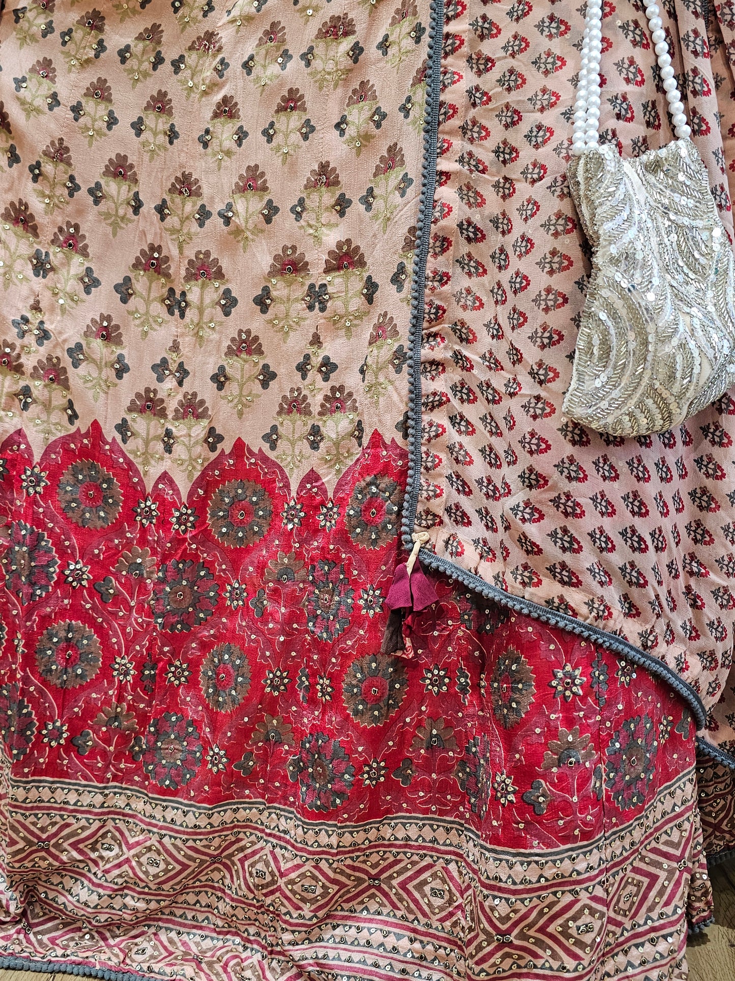 Jeenas lehnga with full hand embroidery
