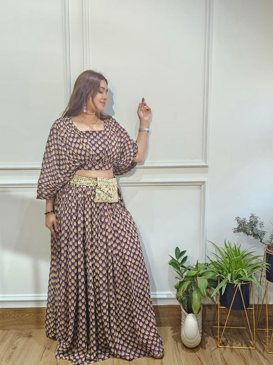 Jeenas printed skirt top