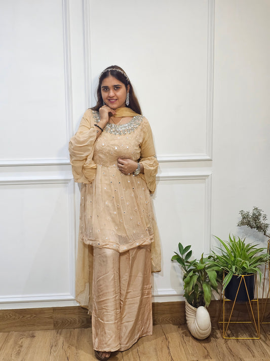 Jeenas pepulam sharara suit