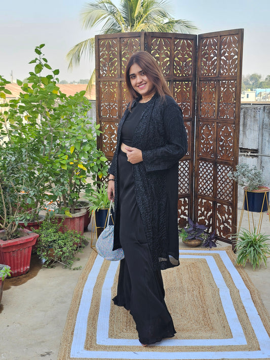 Jeenas indowestern black 3 piece divider set