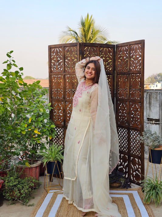 Jeenas organza long suit set