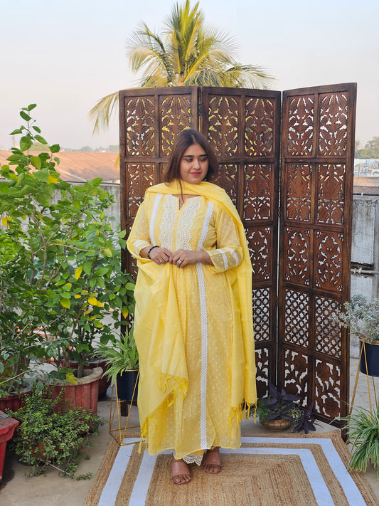 Jeenas anarkali pastel suit set