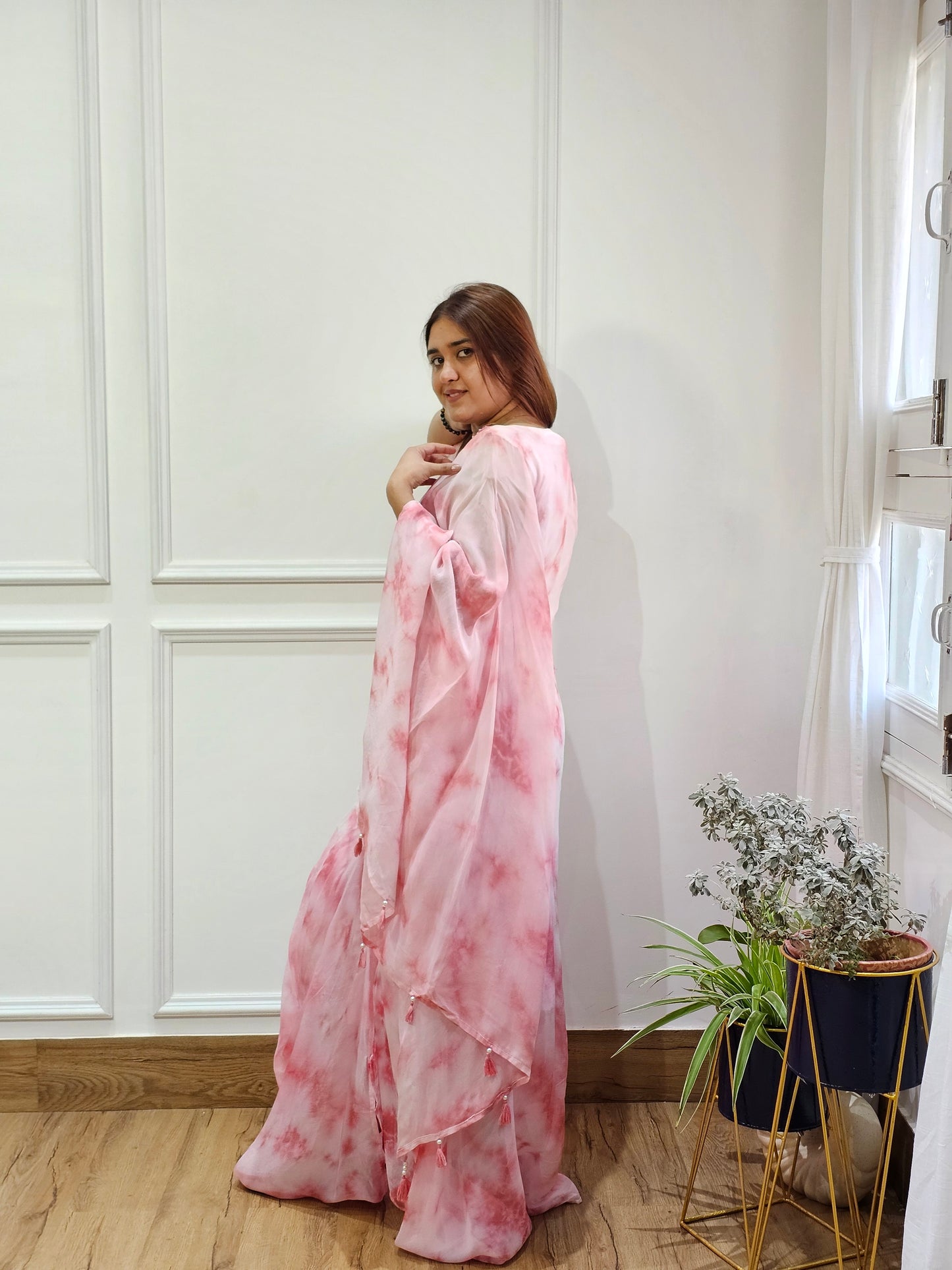 Jeenas organza tyedie indowesren set