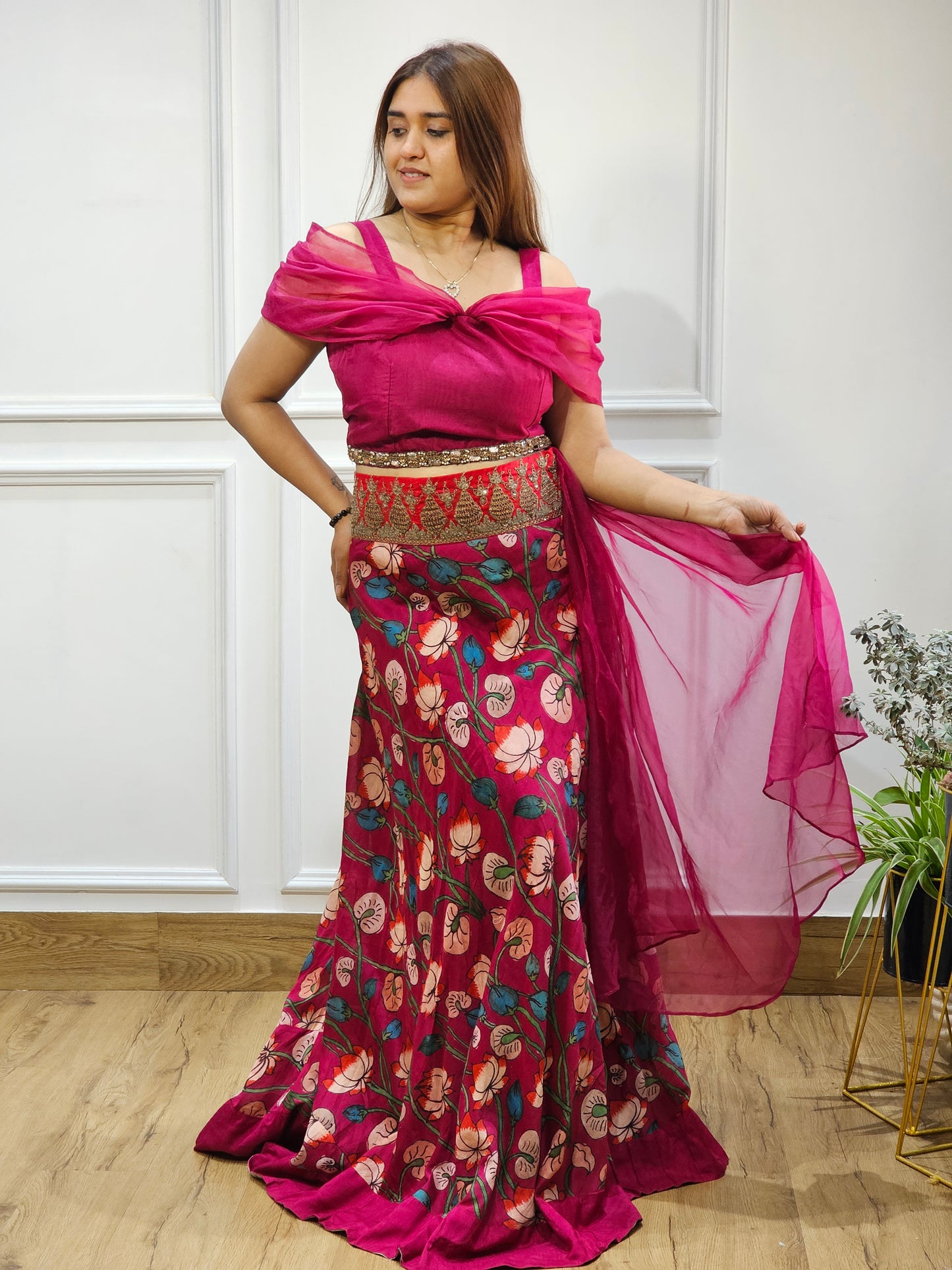Jeenas printed premium skirt set
