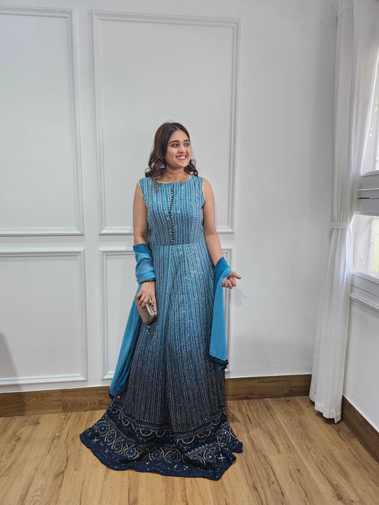 Jeenas sequence ombre gown