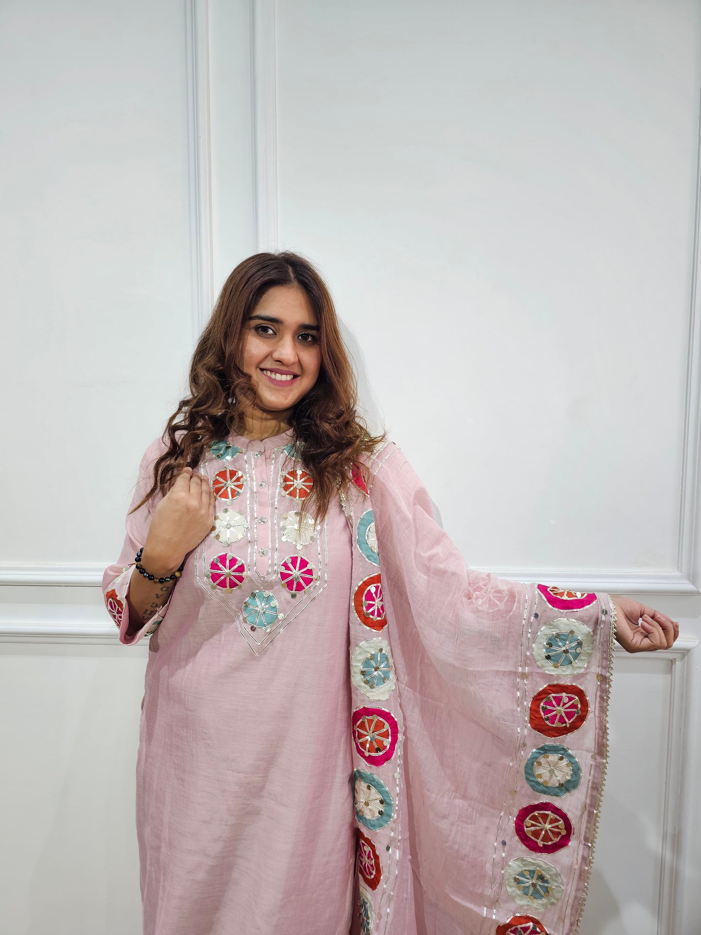Jeenas gota mulchanderi suit set