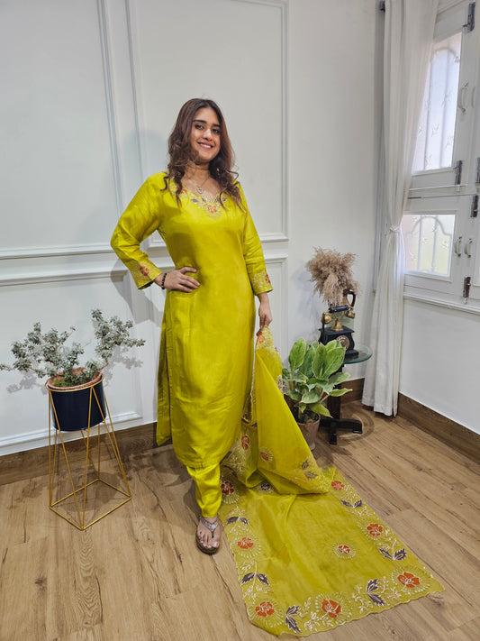 Jeenas silk gota suit set