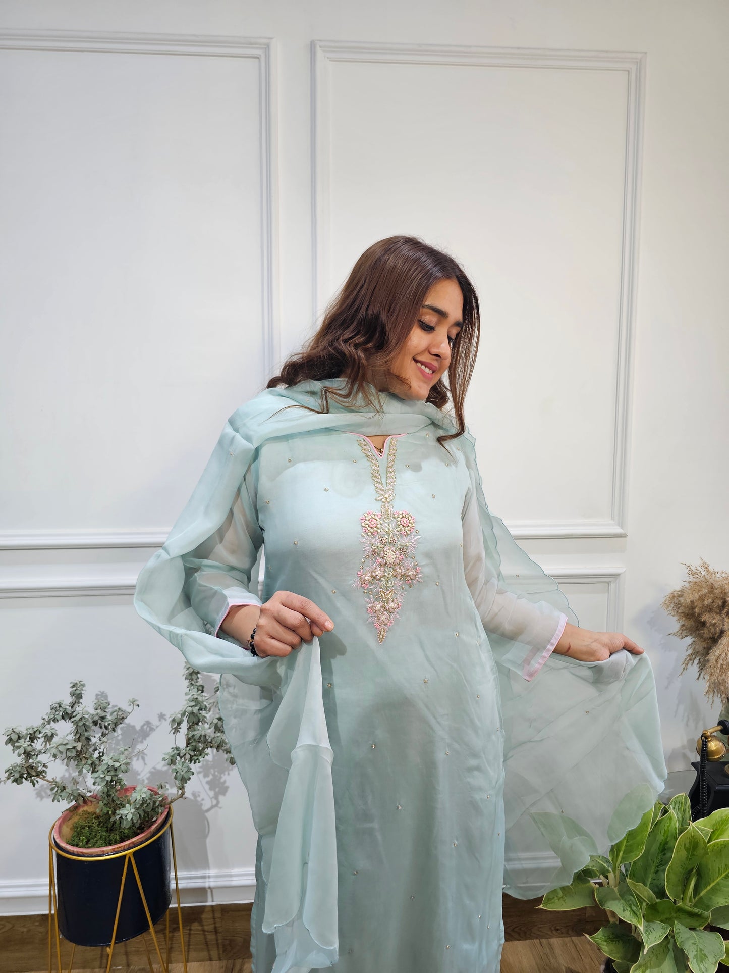 Jeenas organza suit set