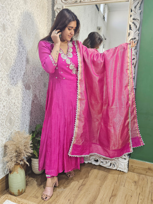 Jeenas Anarkali angrakha suit set
