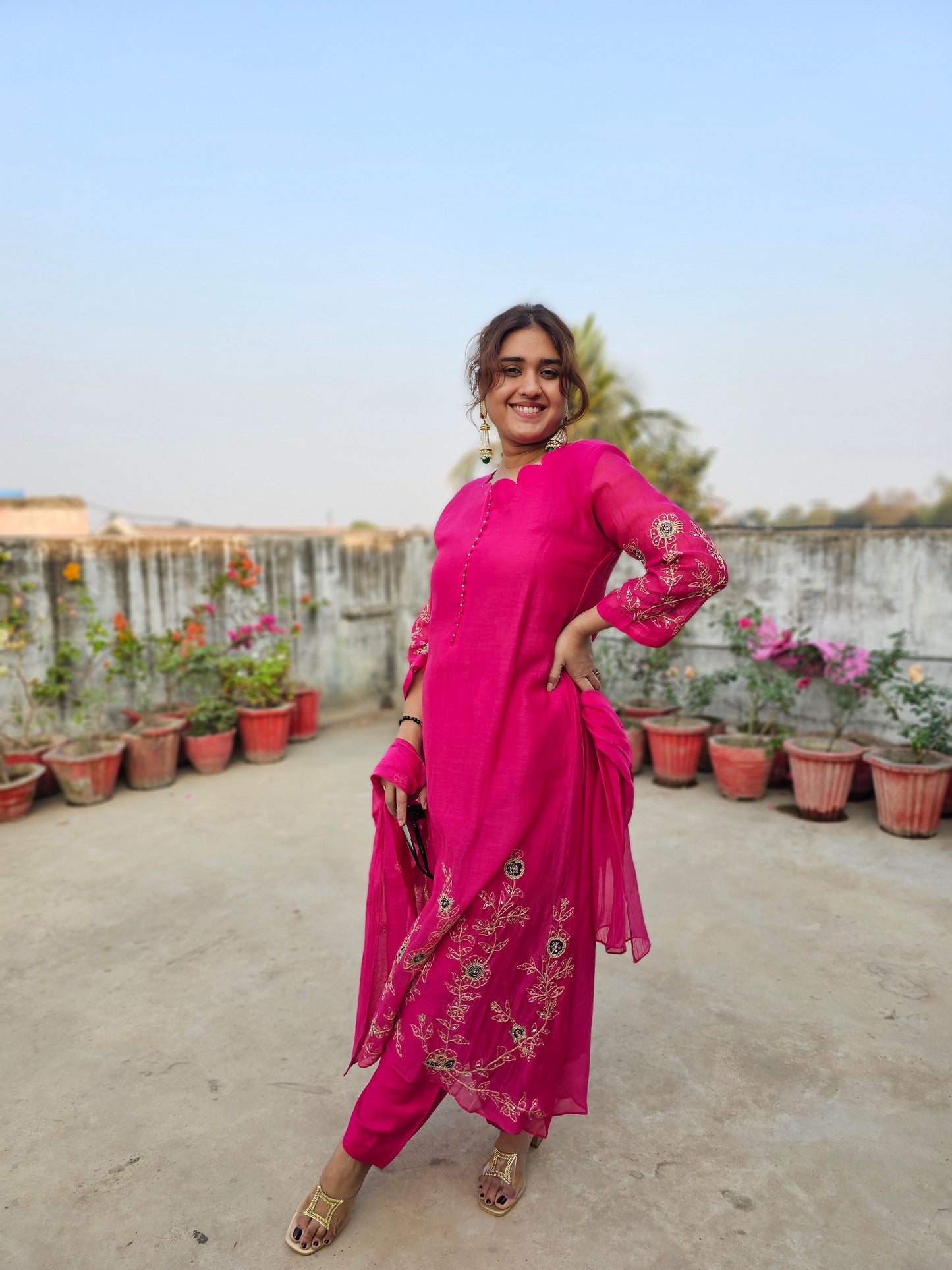 Jeenas elegant zari suit set