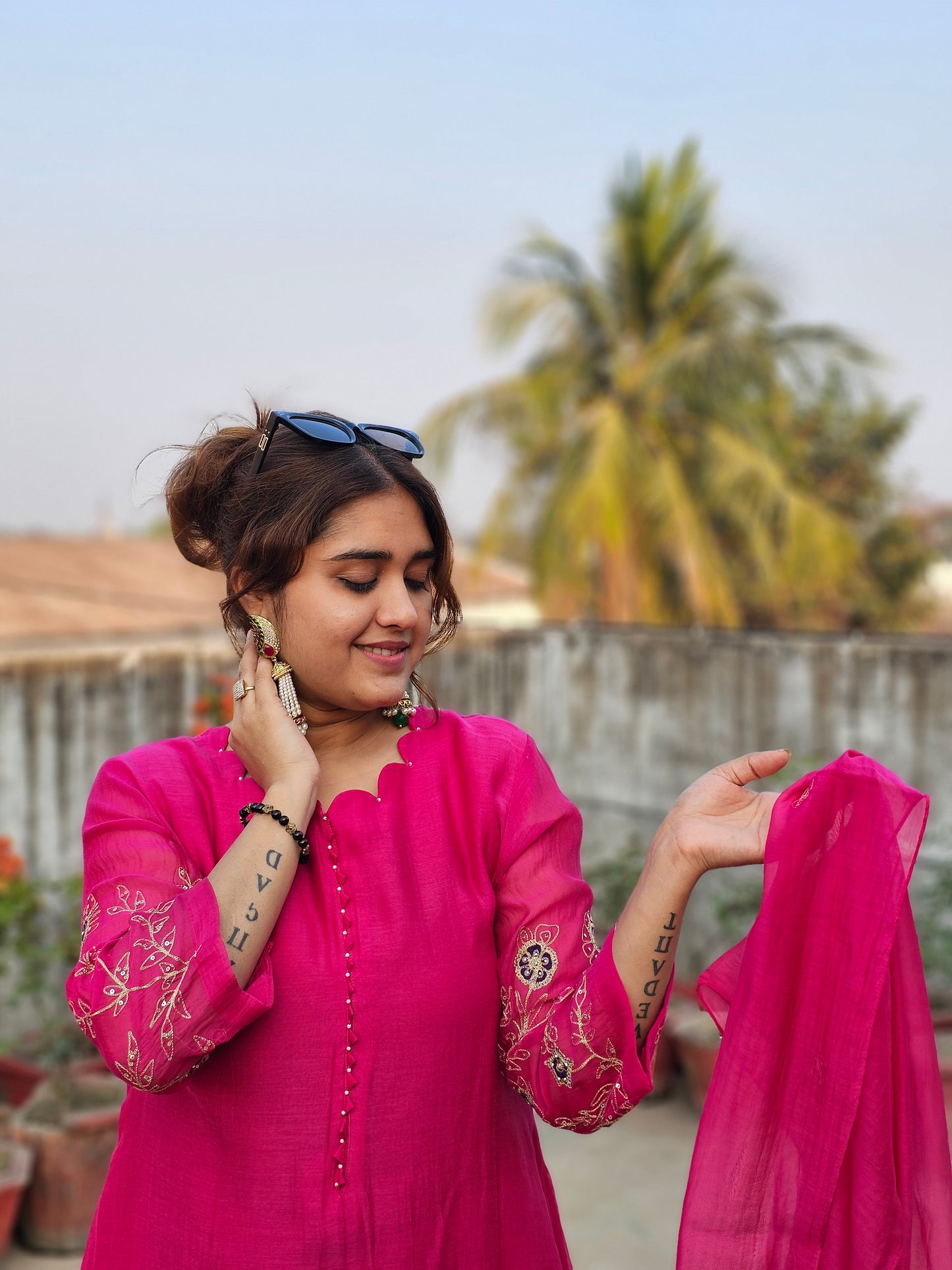 Jeenas elegant zari suit set