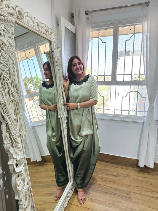 Jeenas drape ombre dress