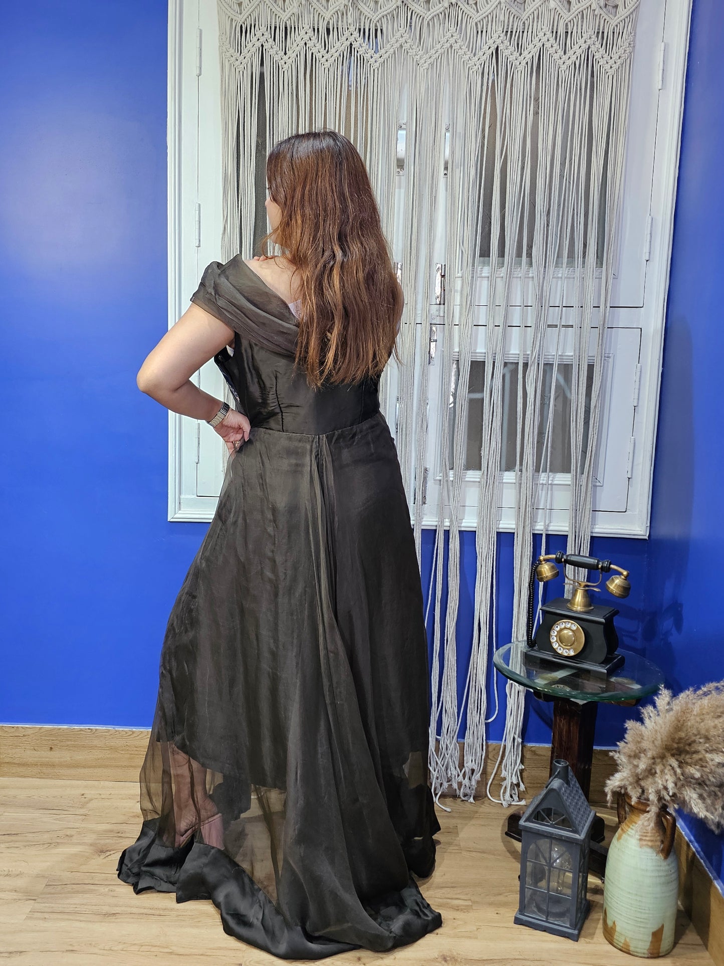 Jeenas brown cocktail gown dress