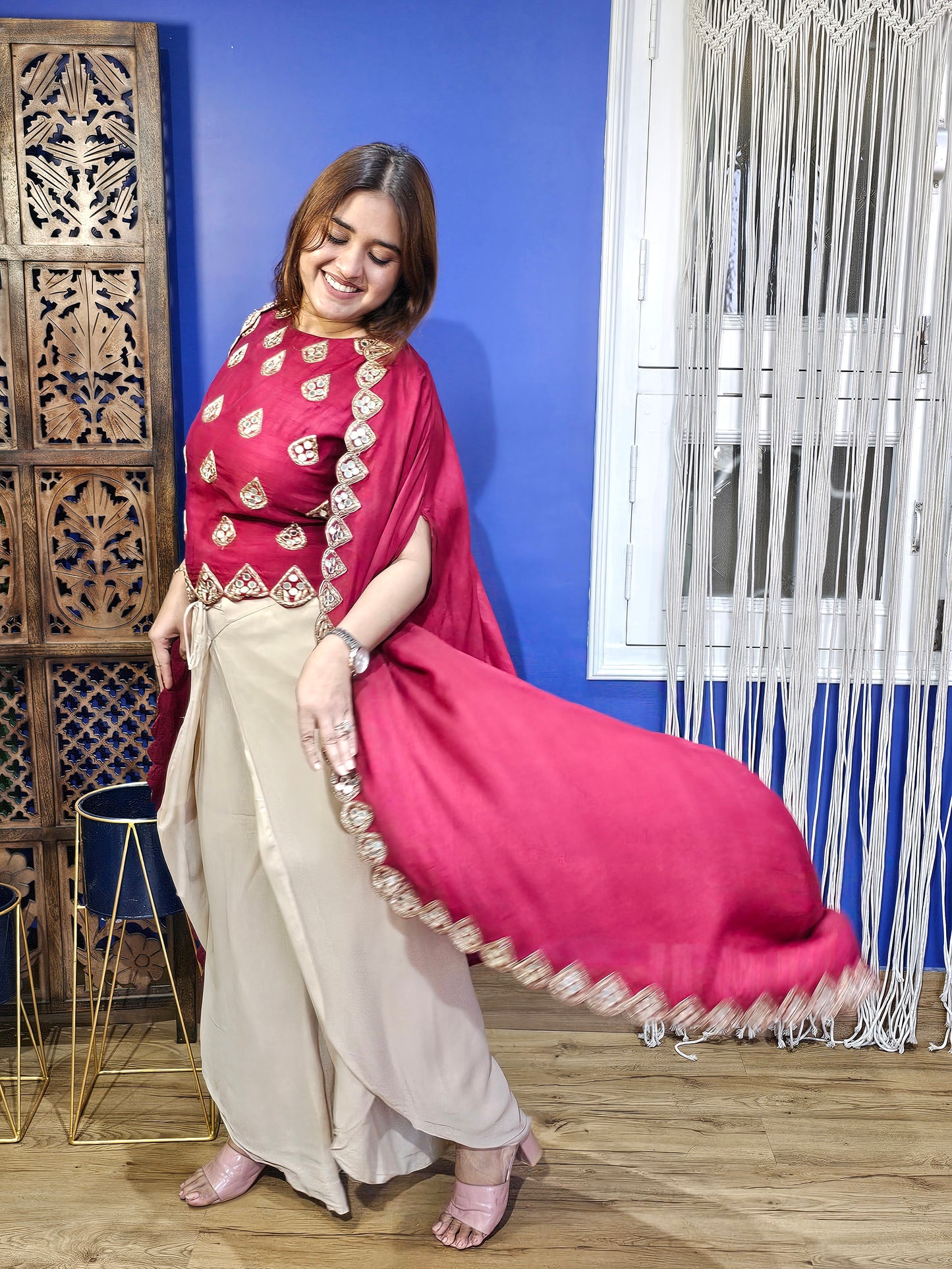 Jeenas marrun three piece indowestern dress