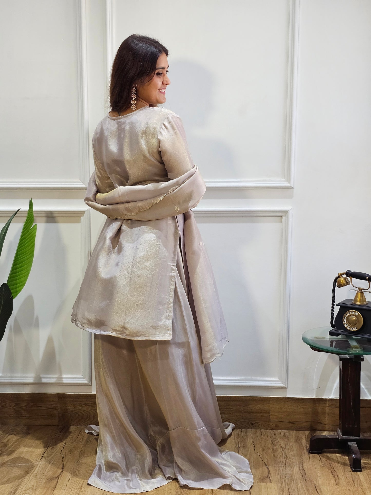 Jeenas pure tissue skirt kurta set