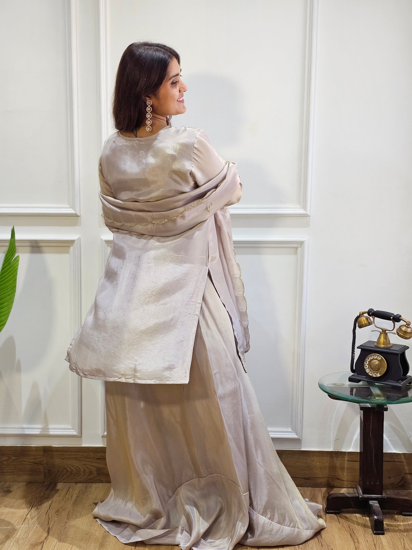 Jeenas pure tissue skirt kurta set