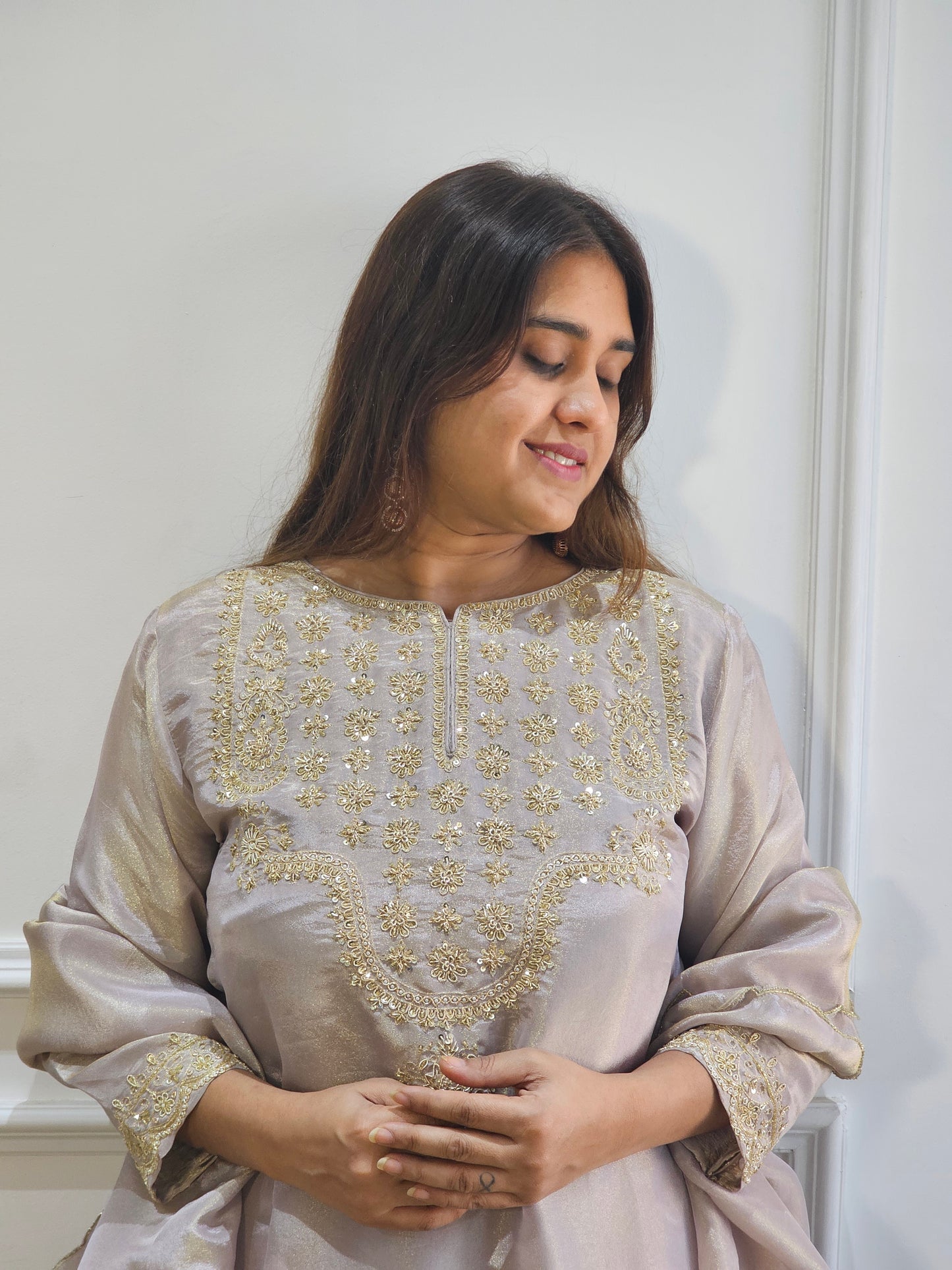 Jeenas pure tissue skirt kurta set