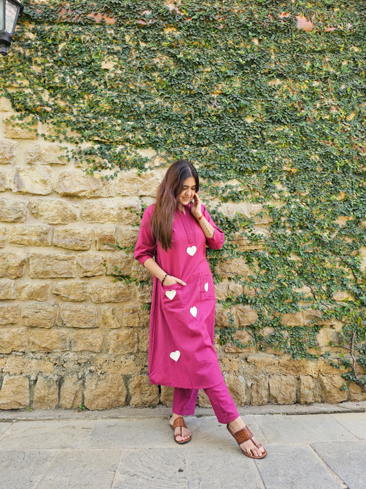 Jeenas heart pant kurta set