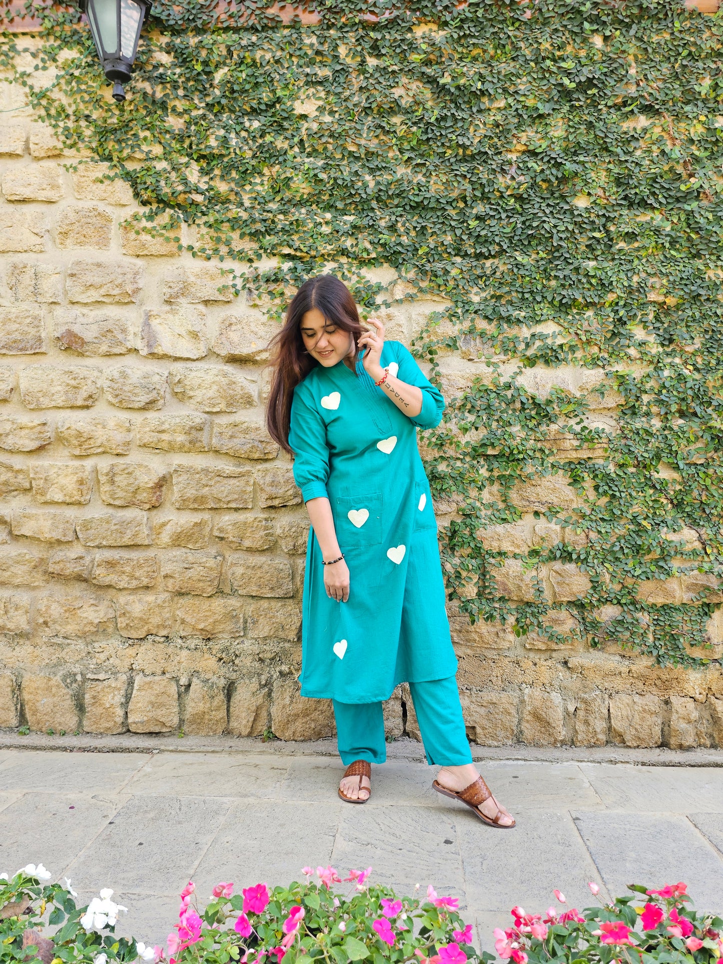 Jeenas heart pant kurta set