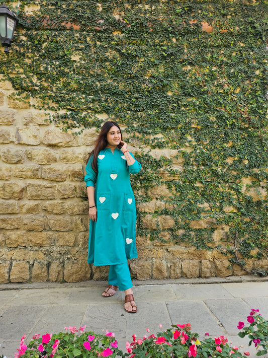 Jeenas heart pant kurta set