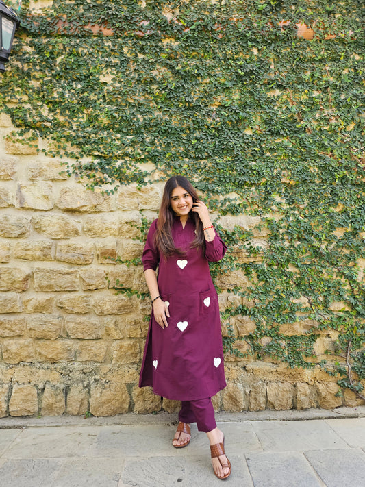 Jeenas heart pant kurta set