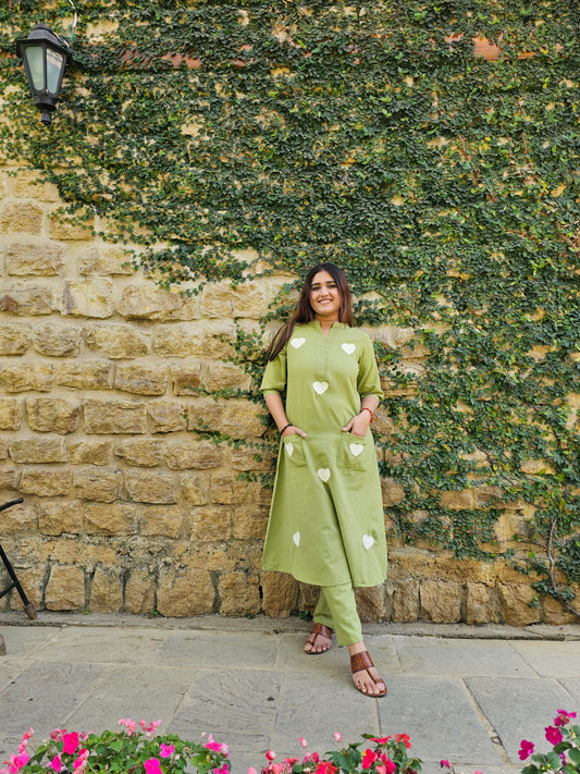 Jeenas heart pant kurta set