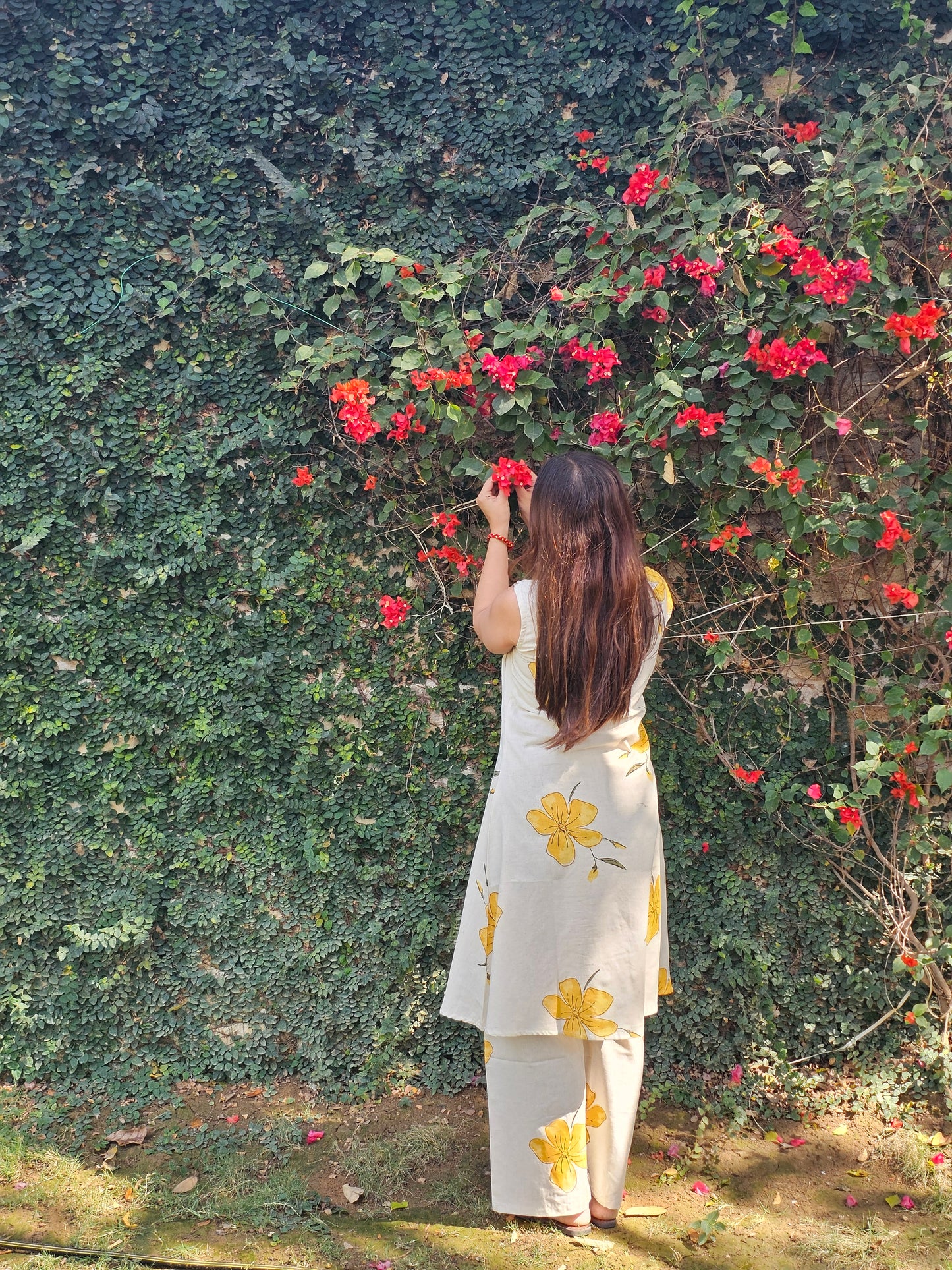 Jeenas floral pure cotton pant kurta