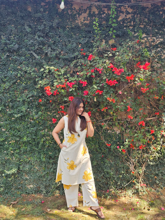 Jeenas floral pure cotton pant kurta
