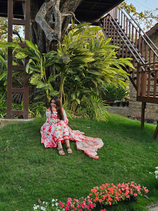 Jeenas floral pure mal cotton suit