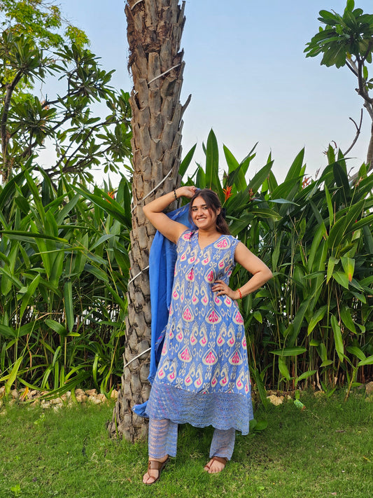 Jeenas pure muslin suit set