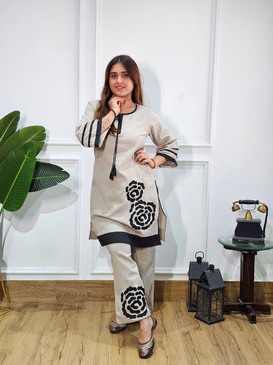 Jeenas beje cotton cordset