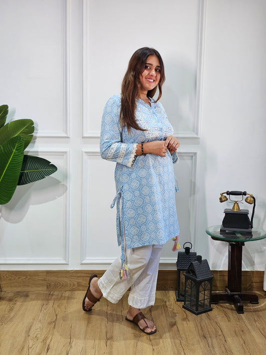 Jeenas sky blue cotton cordset