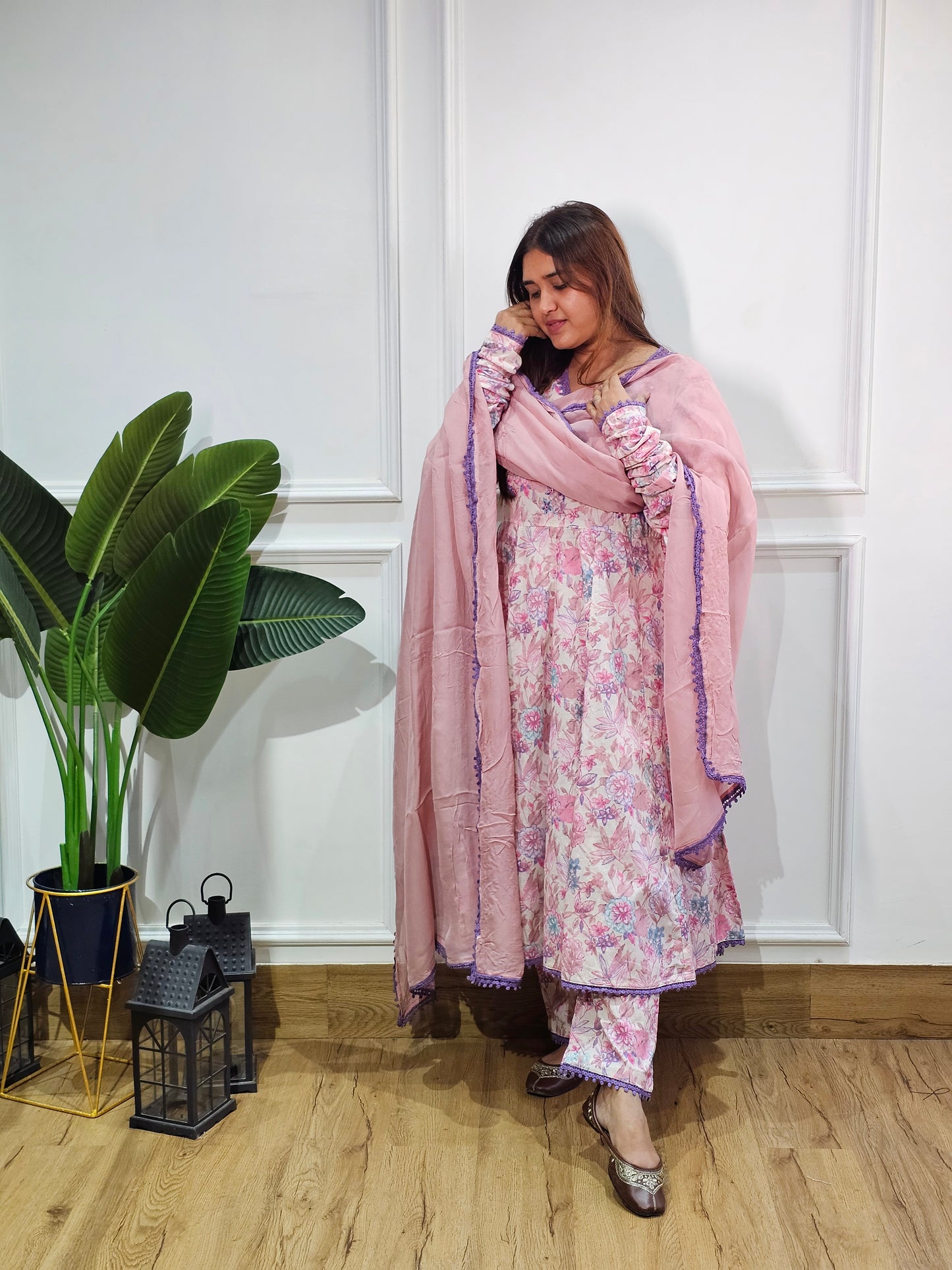 Jeenas floral pure mal cotton suit