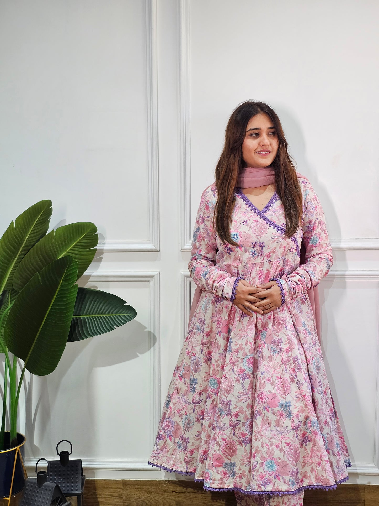 Jeenas floral pure mal cotton suit