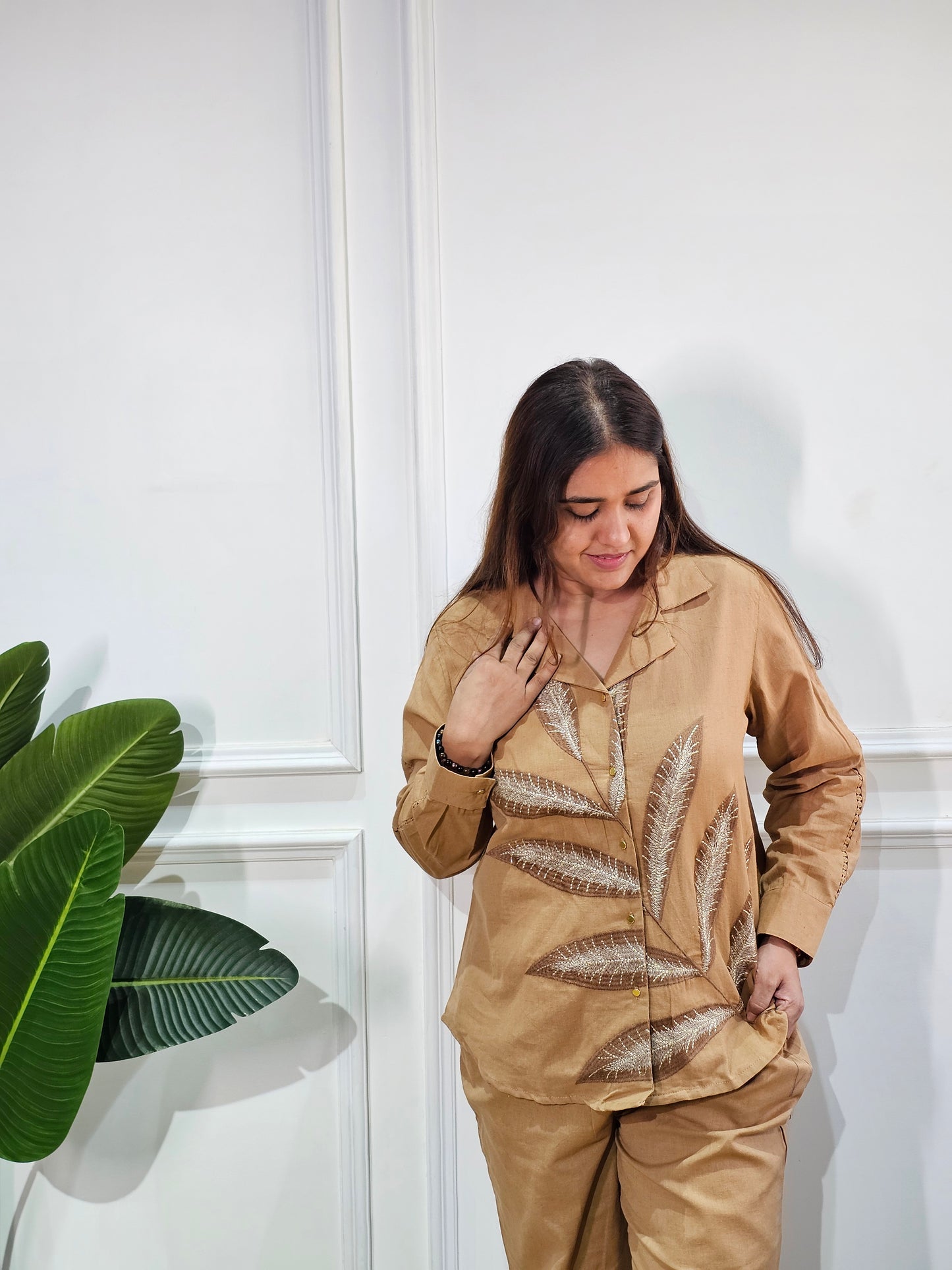 Jeenas beje leaf cordset