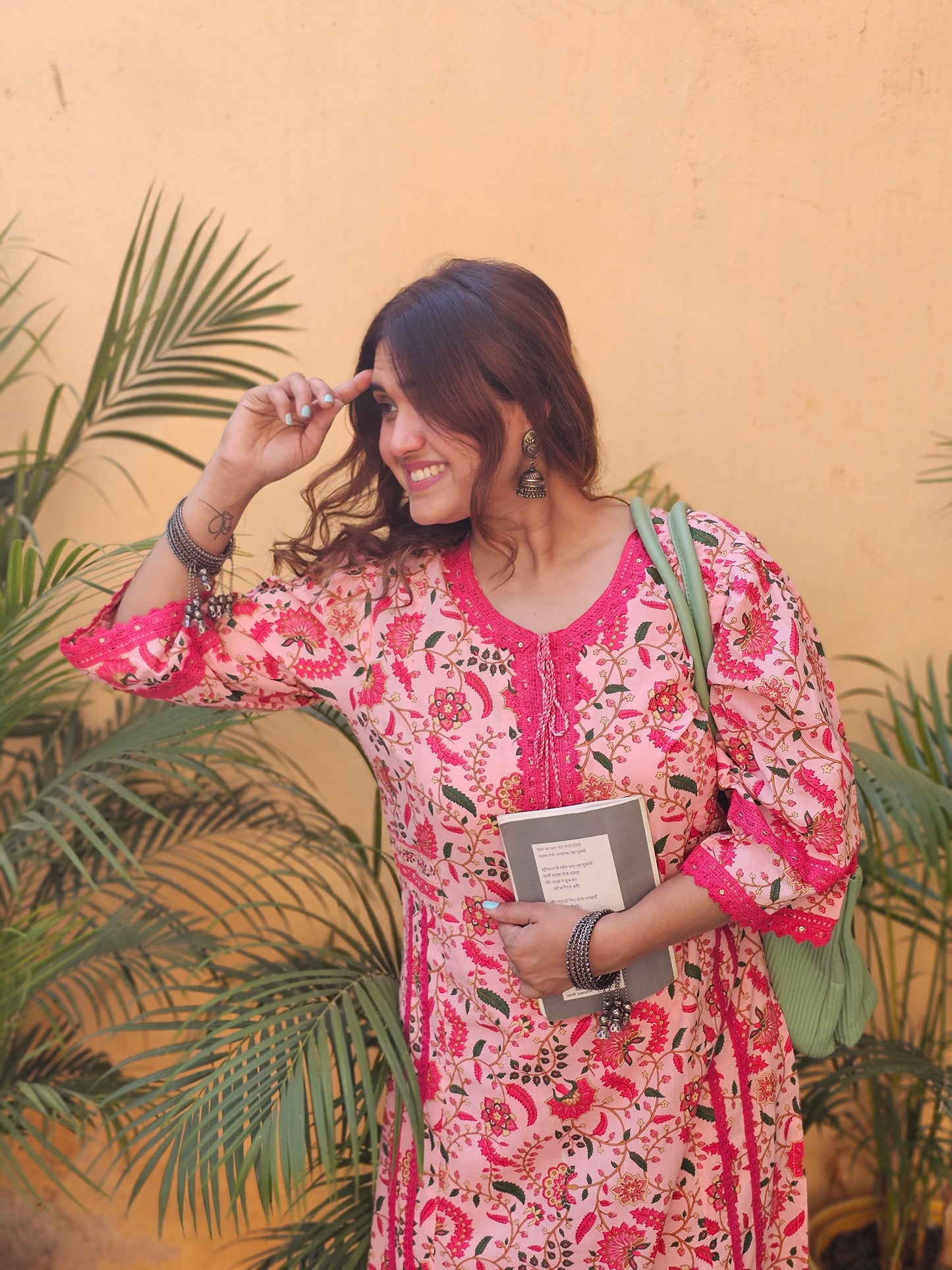 Jeenas floral print pure mul cotton cord set
