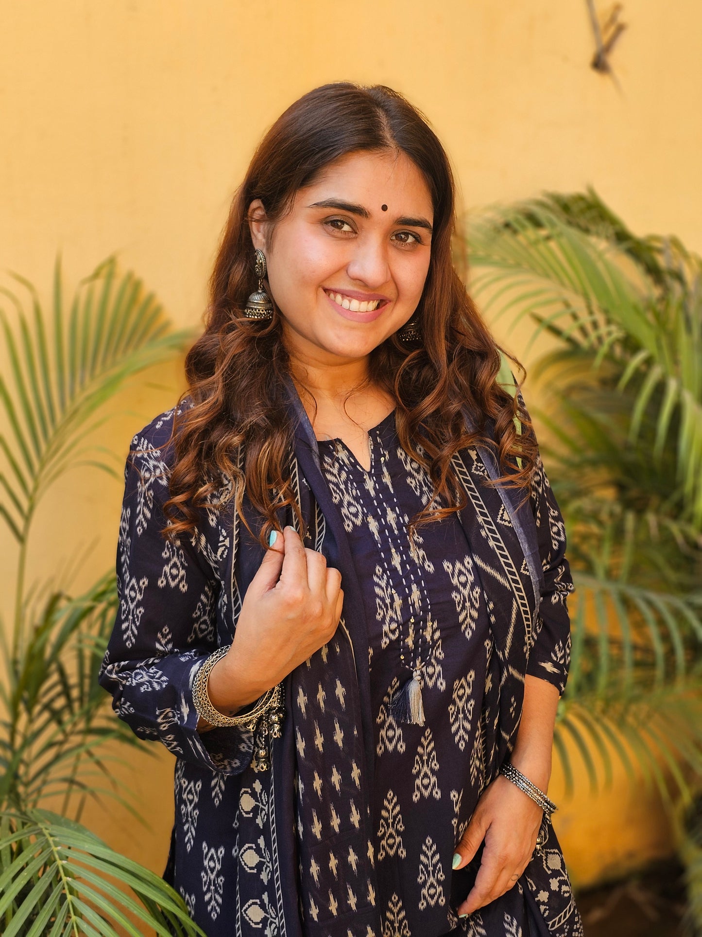 Jeenas ekat print pure mul cotton suit