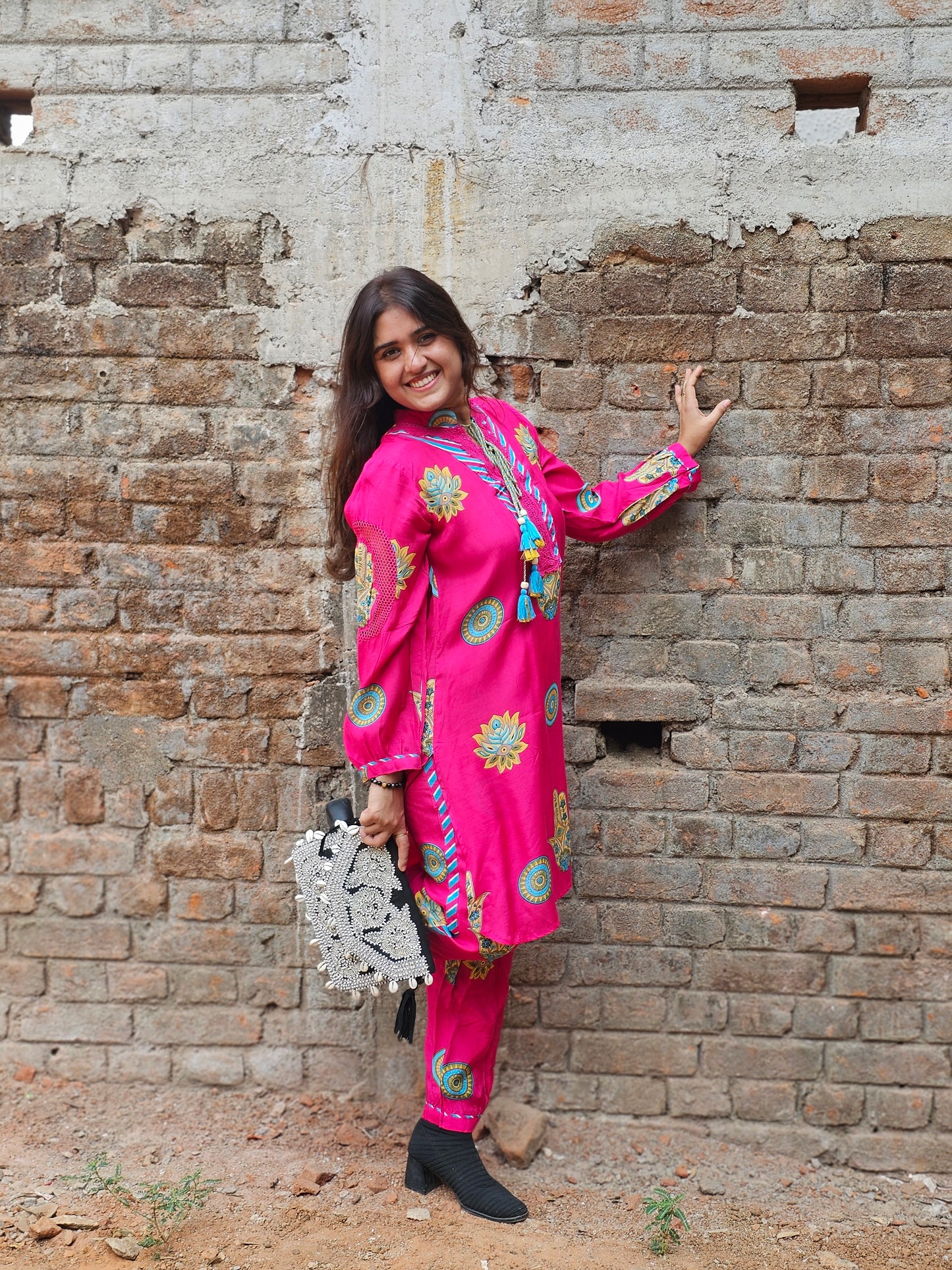 Jeenas  rani pure muslin cordset set