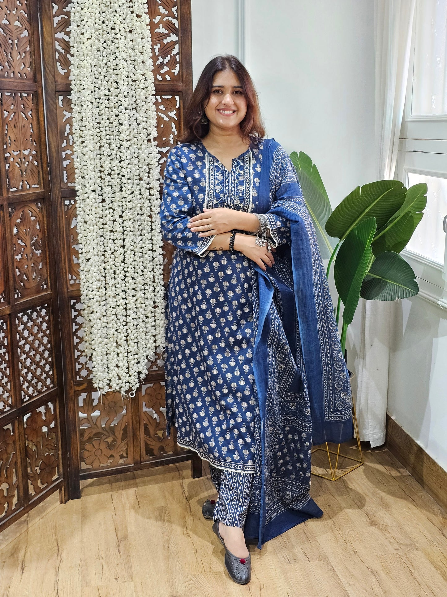 Jeenas pure cotton Kalamkari suit set