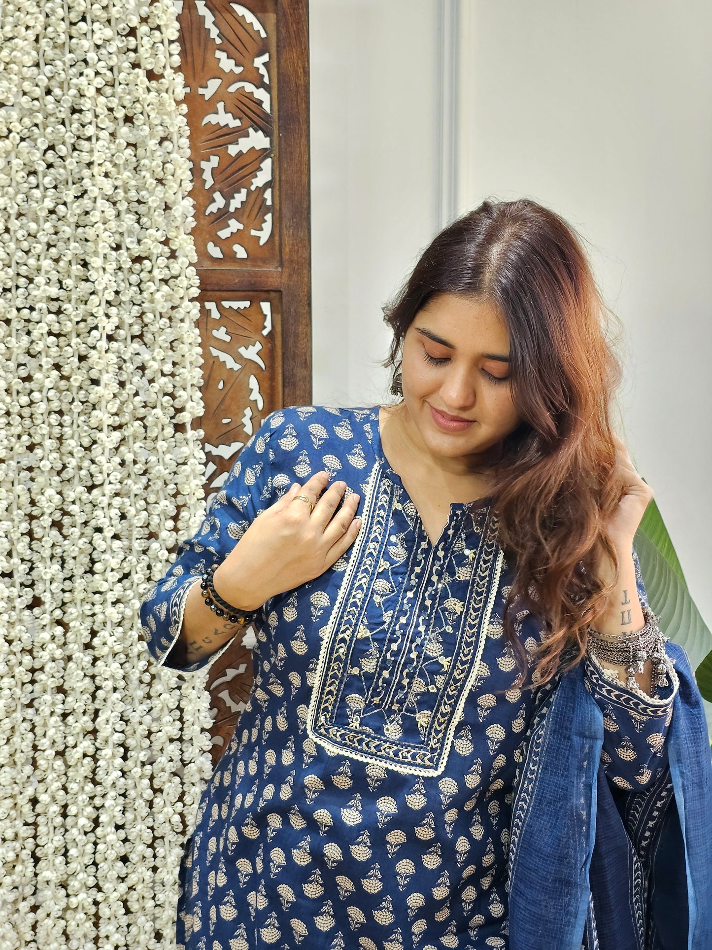 Jeenas pure cotton Kalamkari suit set